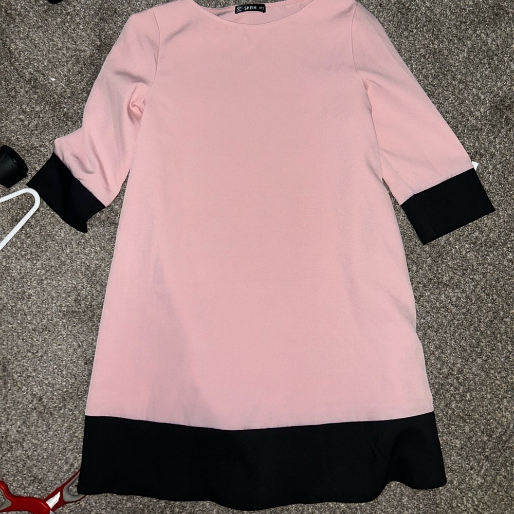 Pink and black dress